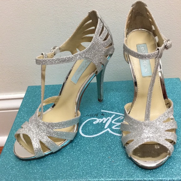 Betsey Johnson Shoes - Betsey Johnson Silver Glitter Heels-Worn Once-